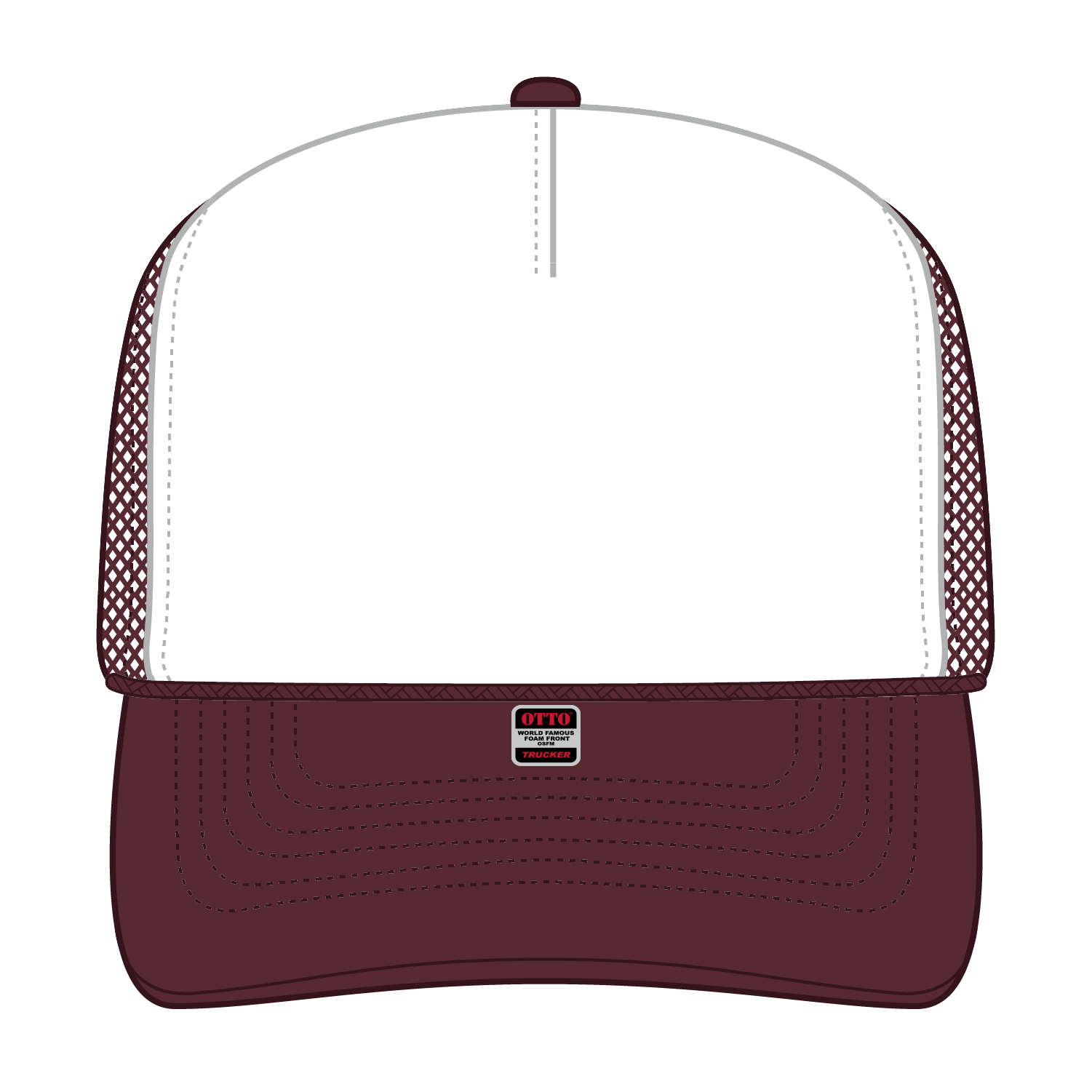 OTTO CAP® 5 Panel High Crown Mesh Back Trucker Hat 89