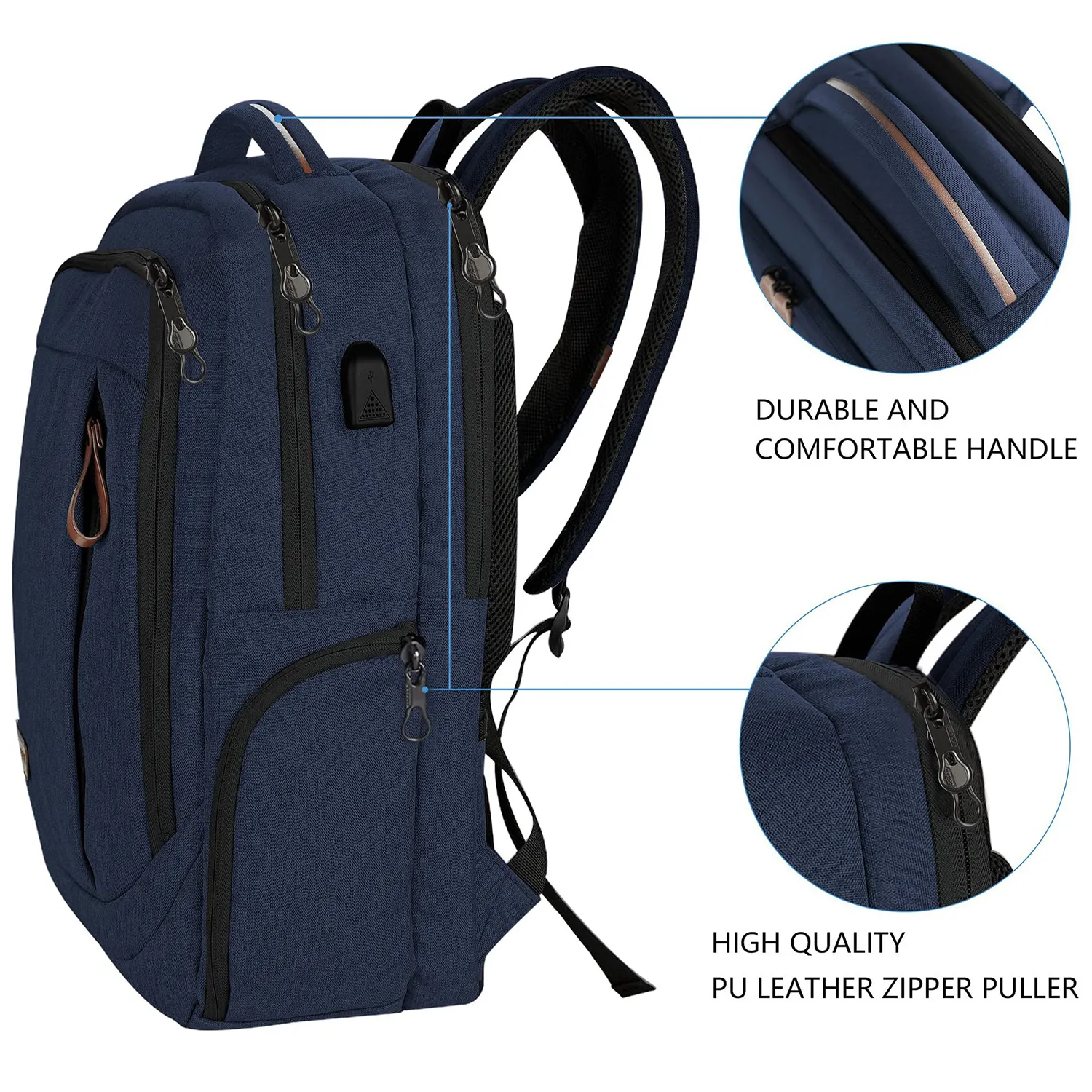 17.3 Inch Laptop Backpack With Usb Charging Port 3
