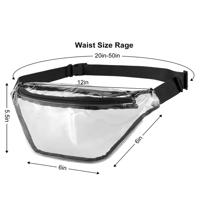 Transparent PVC Waist Bag with Adjustable Strap 10