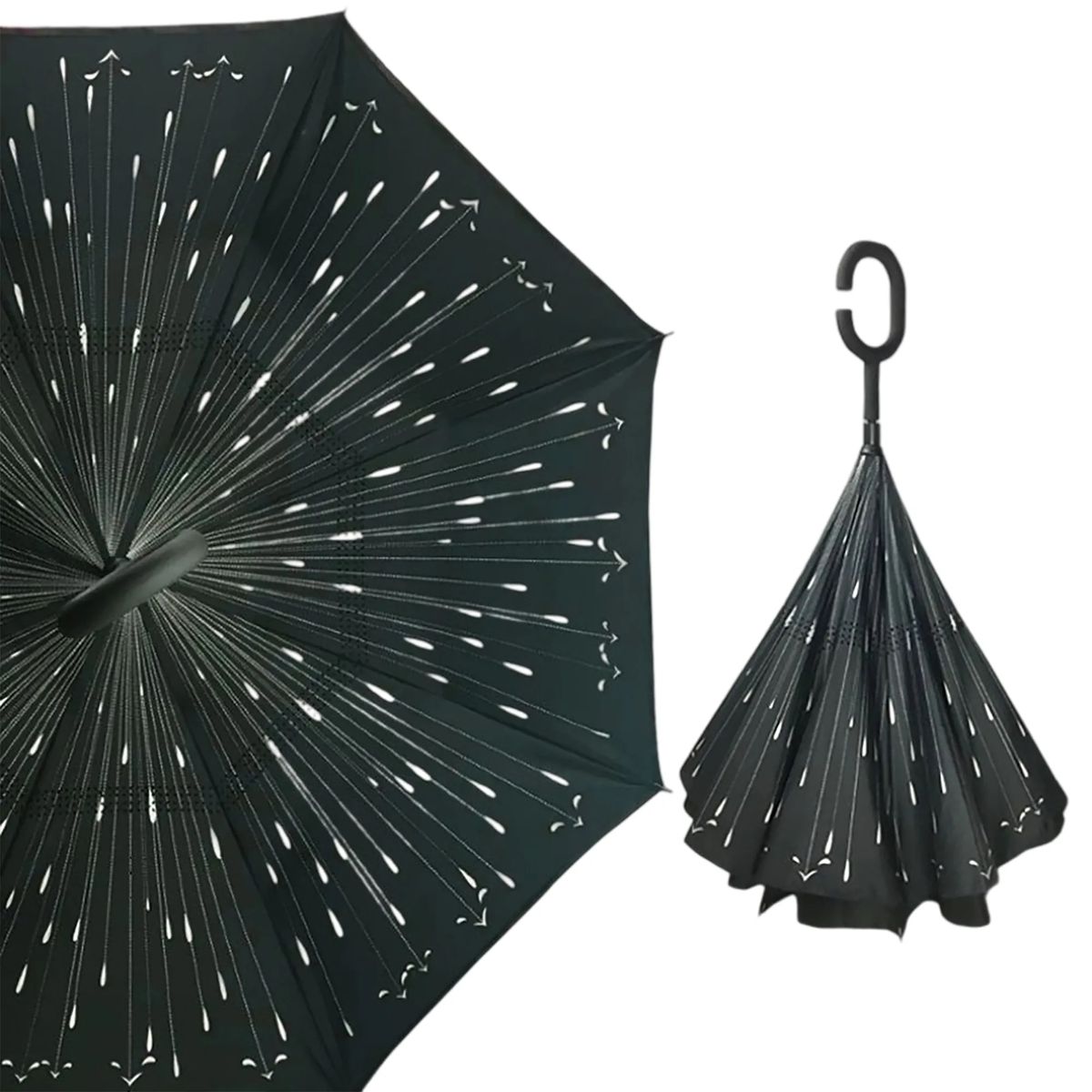 Portable Nylon Reverse Folding Umbrella for Outdoor Use 23