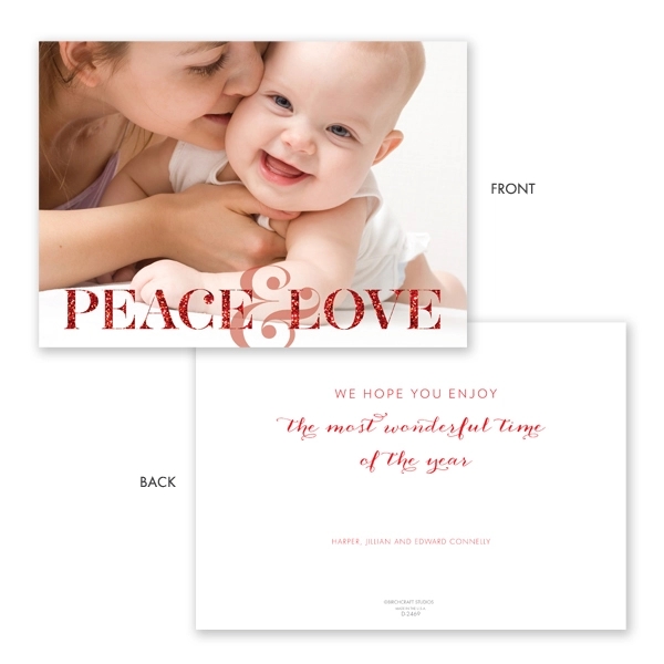 Peace & Love Holiday Photo Card 3