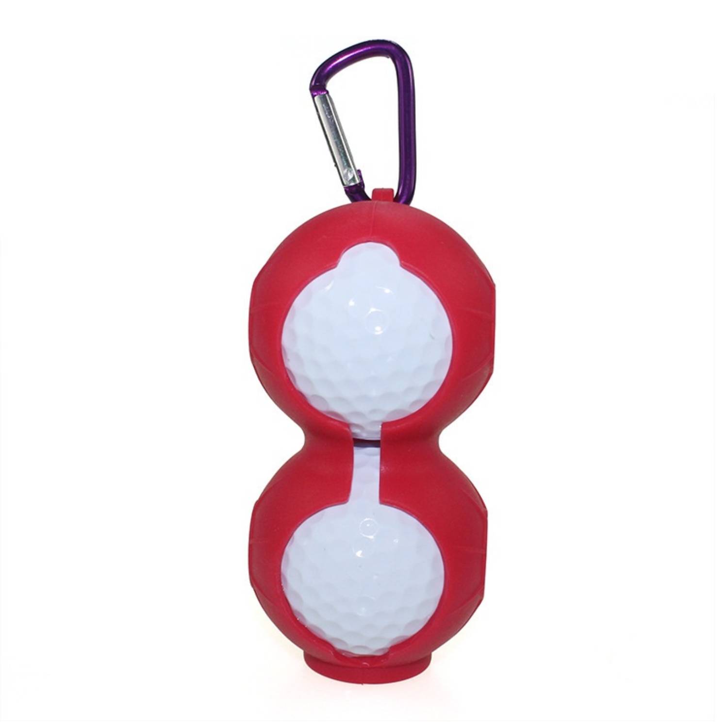 Duo Silicone Golf Ball Holder with Carabiner 2