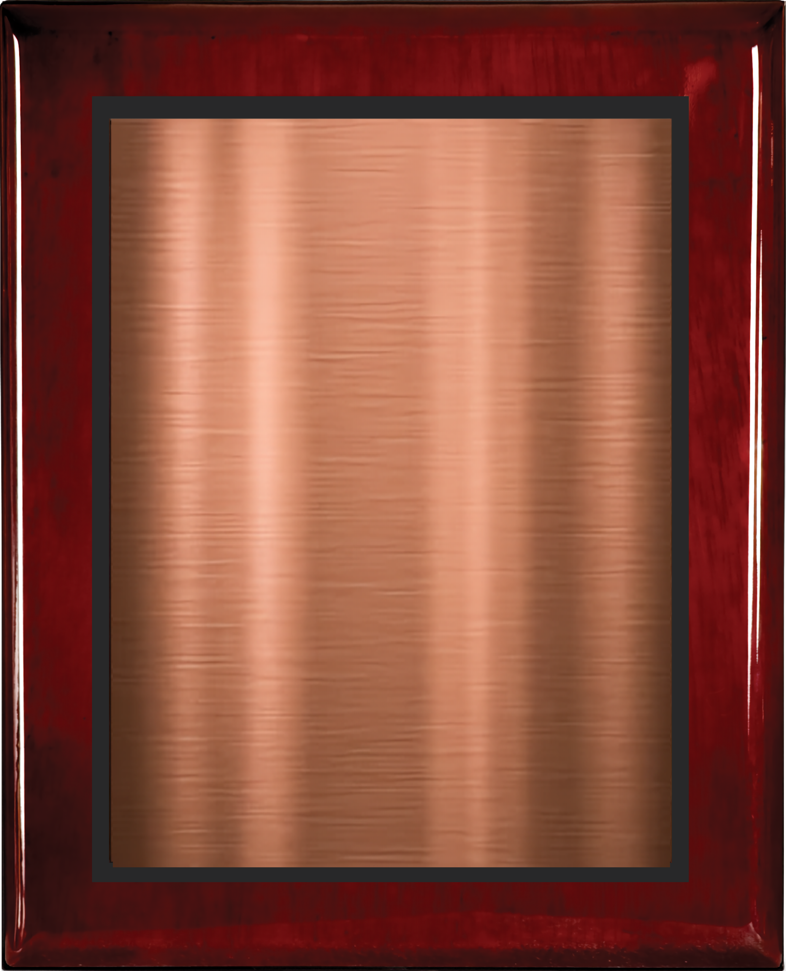 Rosewood Piano Finish Wood Plaque w/Double Engraved Plate 8