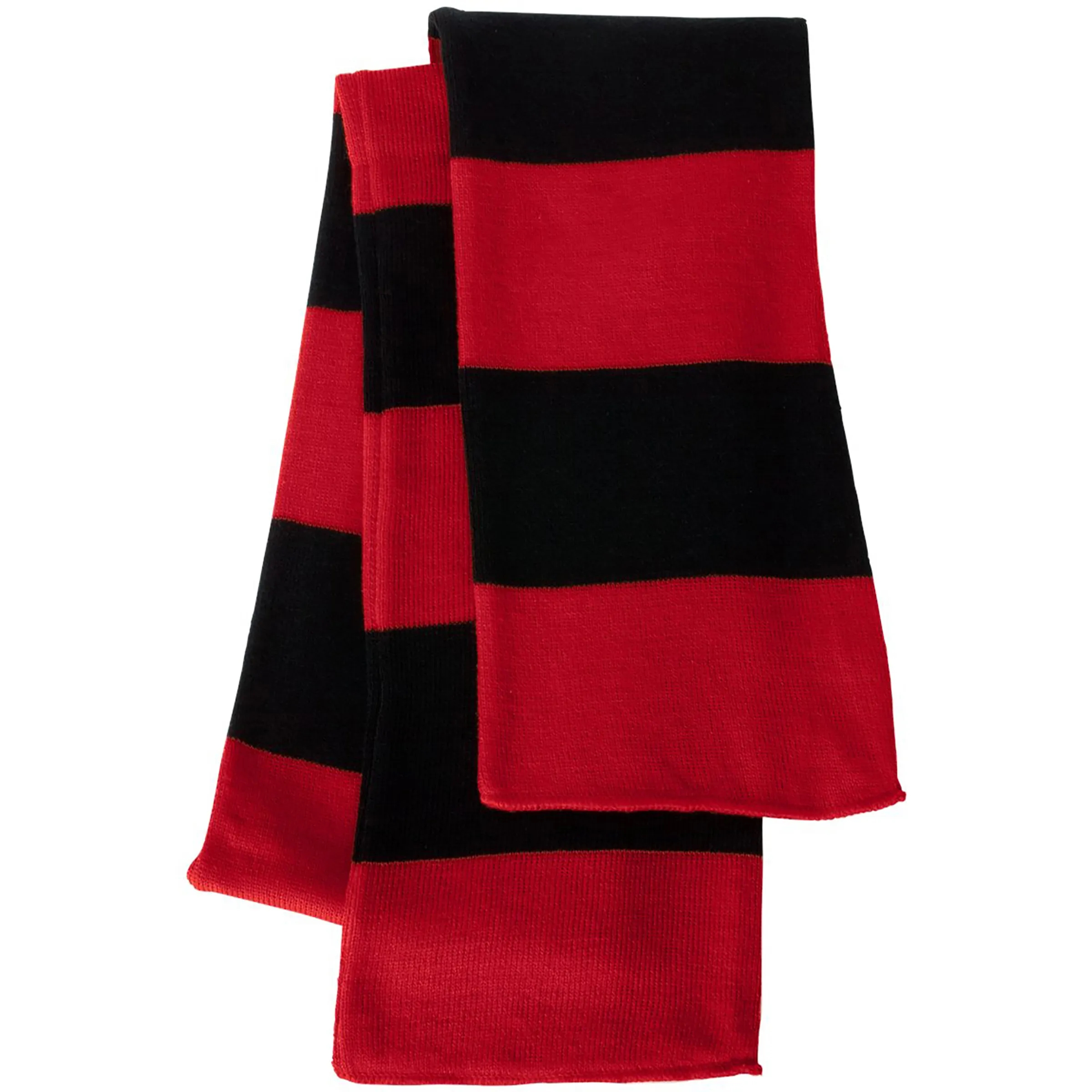 SPORTSMAN RUGBY-STRIPED KNIT SCARF 12