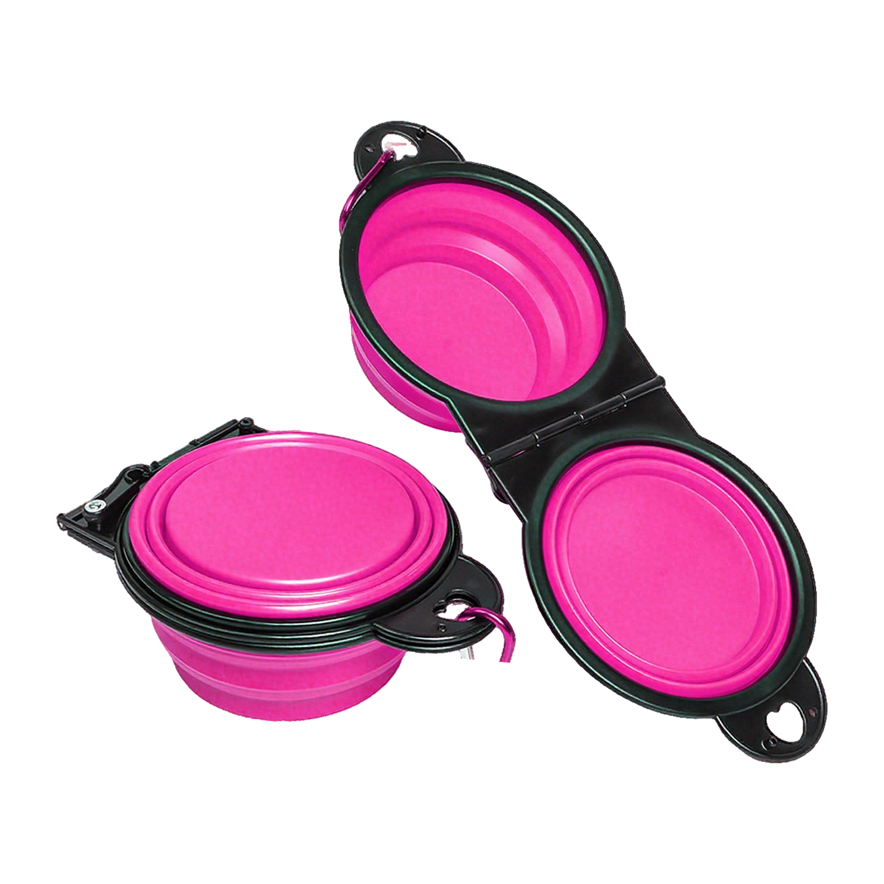 Outdoor Portable 20OZ 2-in-1 Foldable TPE Pet Bowl 3