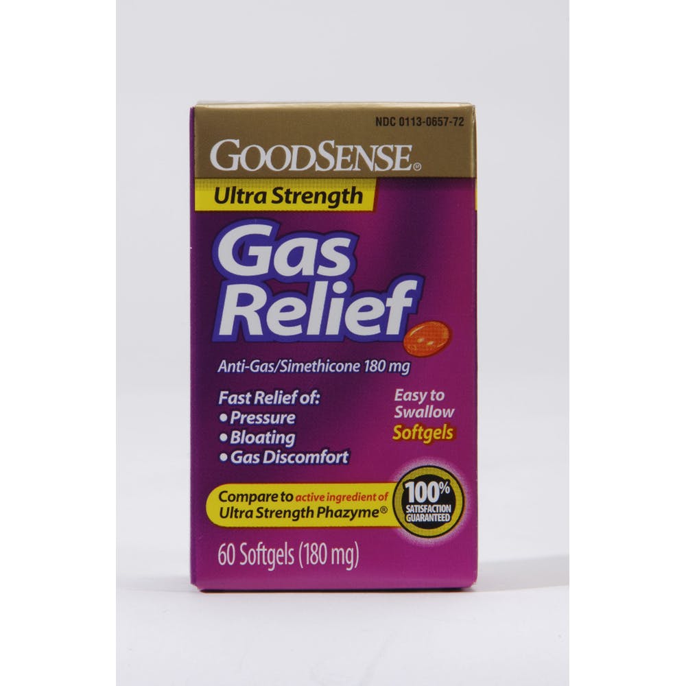 Ultra-Strength Gas Relief Softgels - 180mg 60/Bottle 1