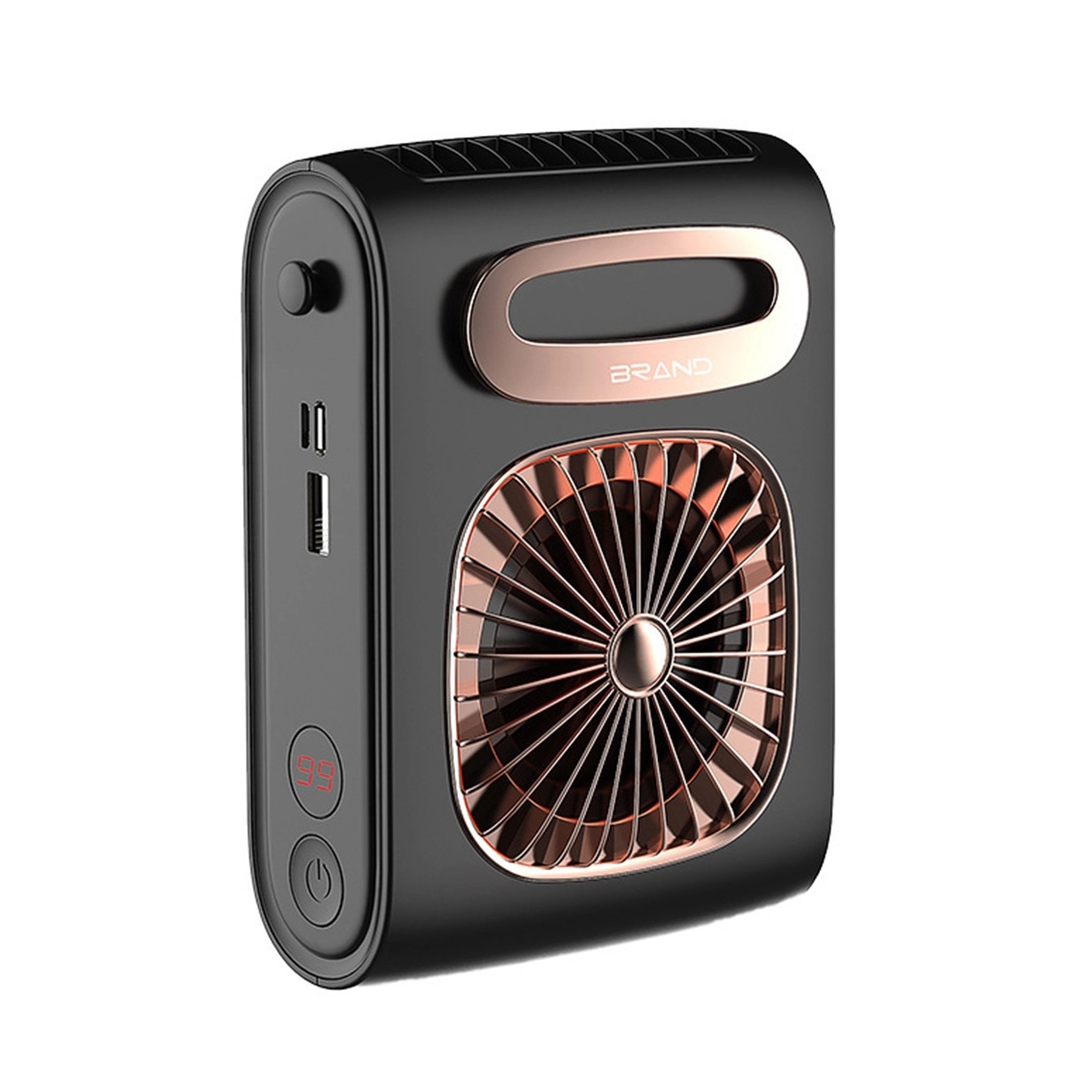 2 In 1 10000mAh USB Rechargeable Power Bank Luxury Waist Fan 3