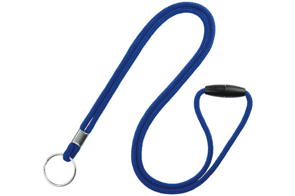 1/8" Breakaway Blank Lanyard w/Split Ring (Royal Blue) 1