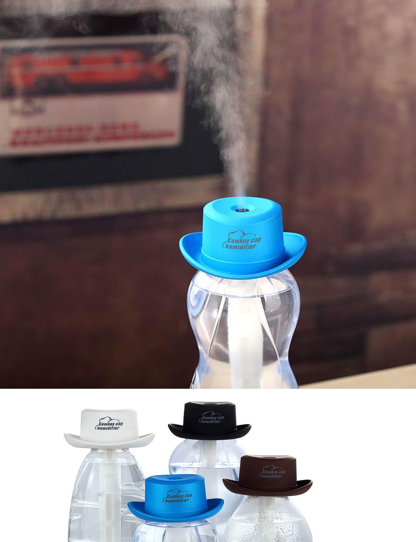 iBank ® Portable Bottle Air Humidifier with USB Cable 2