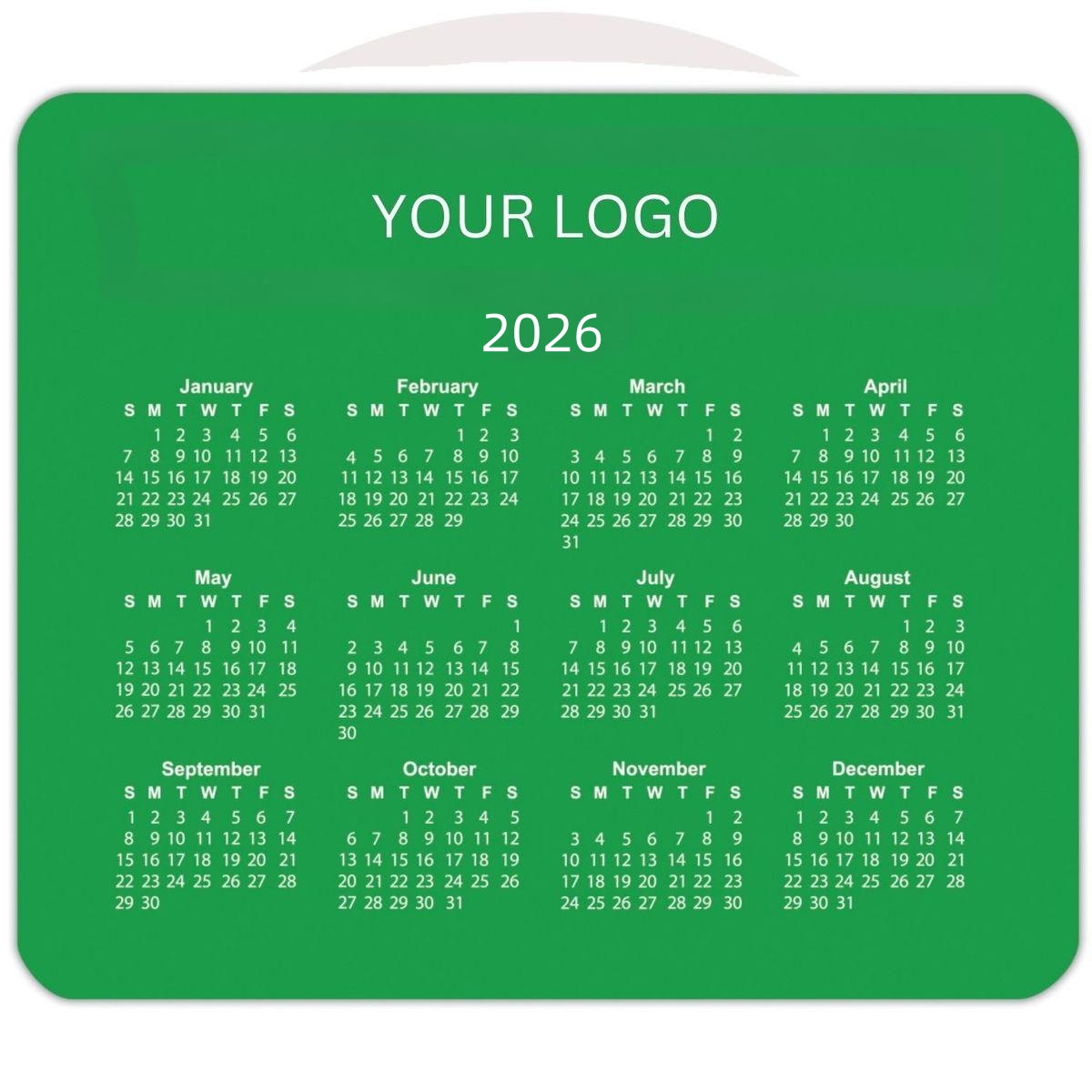 Large 2026 Rectangle Shape Calendar Mouse Pad 2