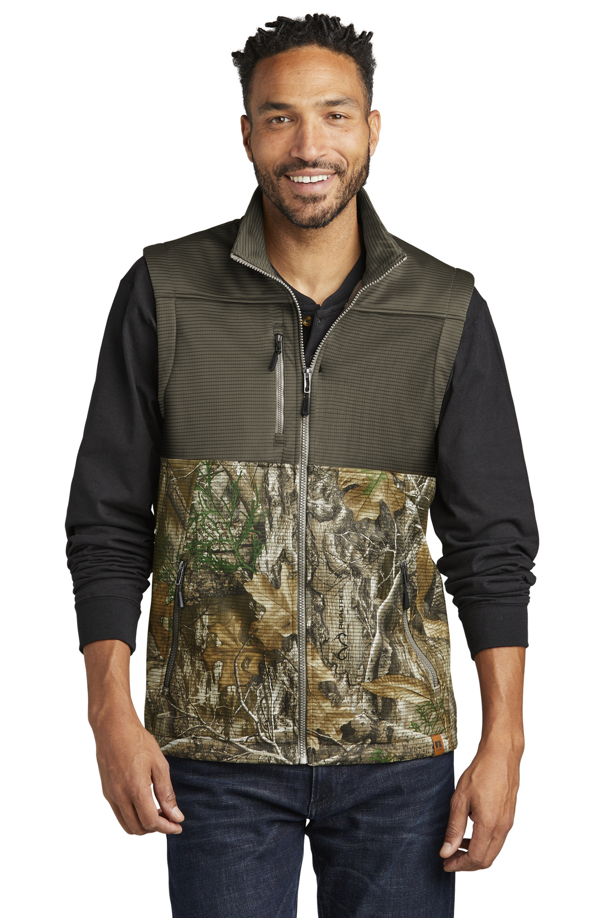 Russell Outdoors Realtree Atlas Colorblock Soft Shell Vest RU604 1