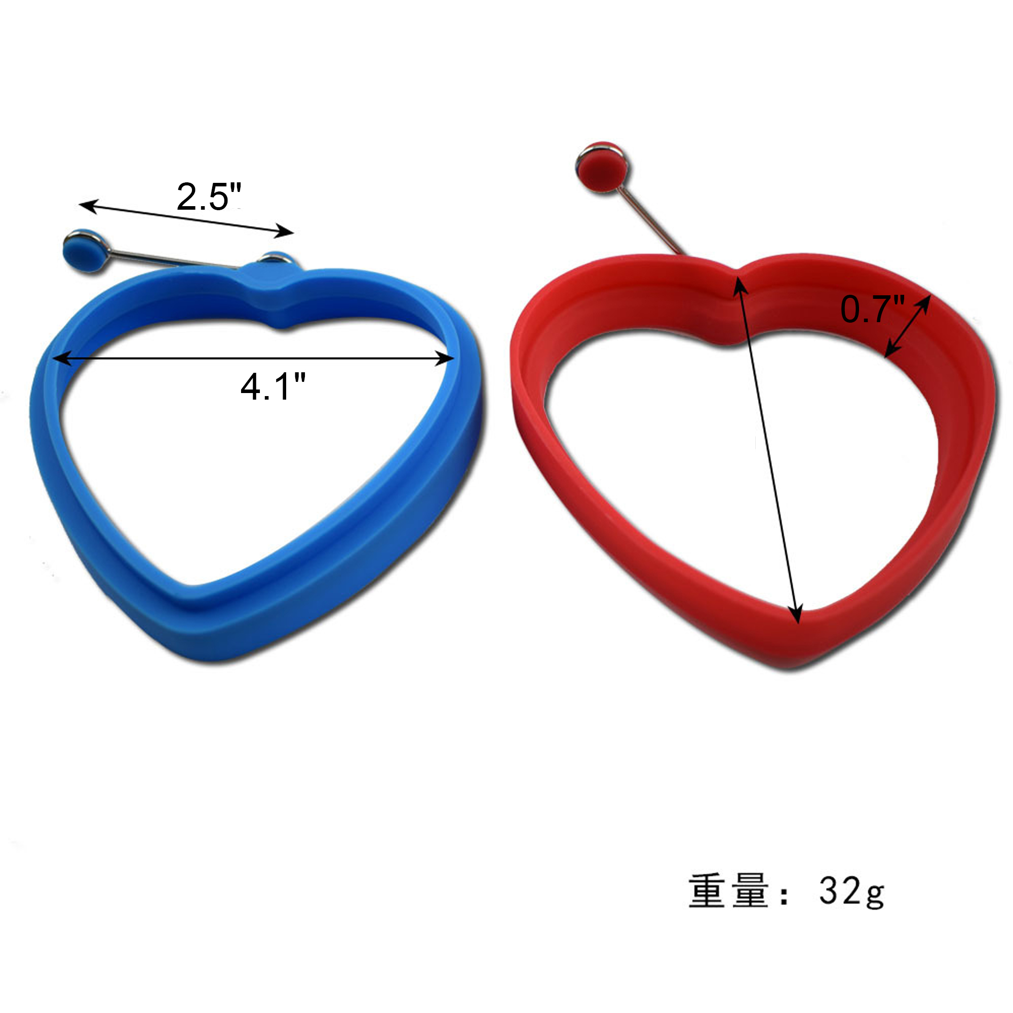 Heart-Shaped Silicone Omelette Mold 2