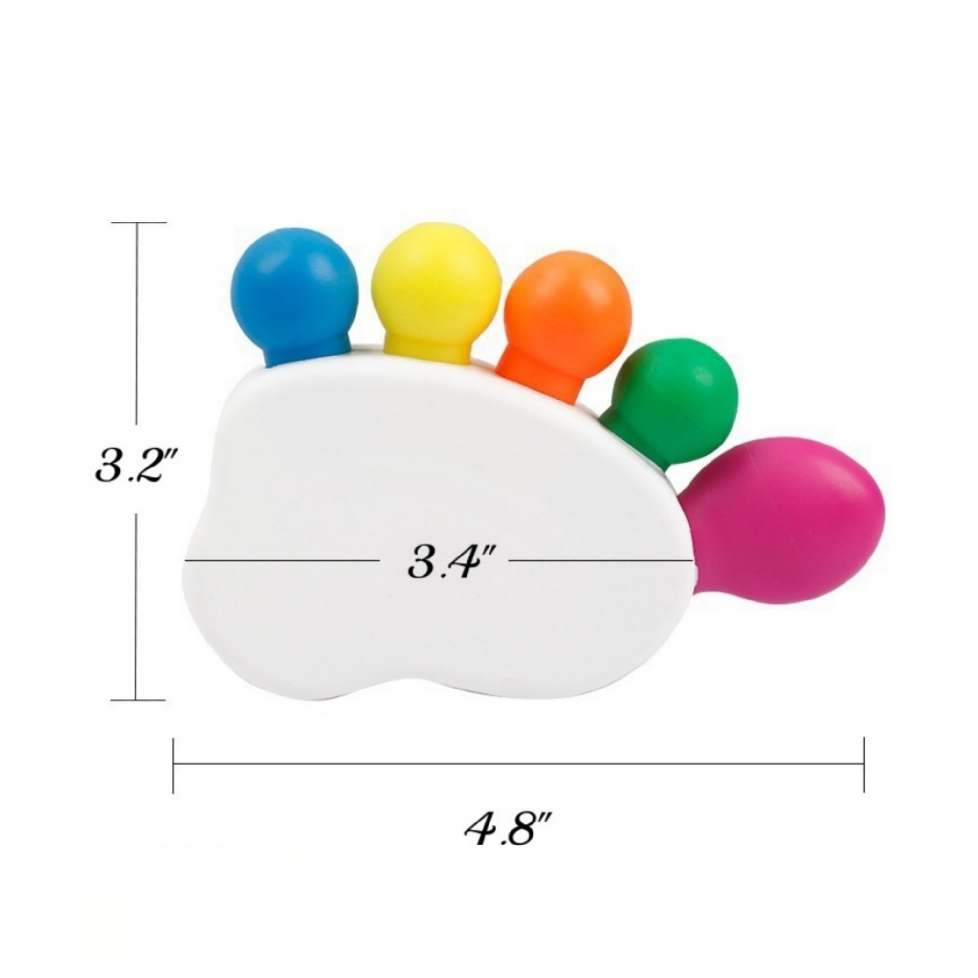 Five Color Toe Shaped Highlighters 4