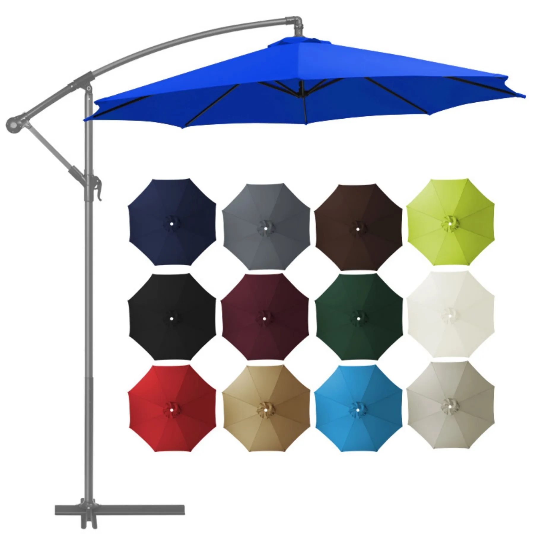 Covers 9ft Market Patio Umbrella Canopy - 8 Ribs 1