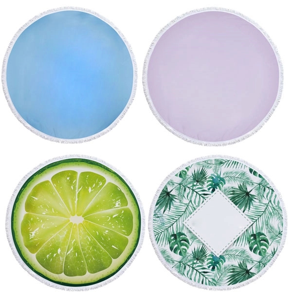 Large Microfiber Printed Round Beach Towels 7