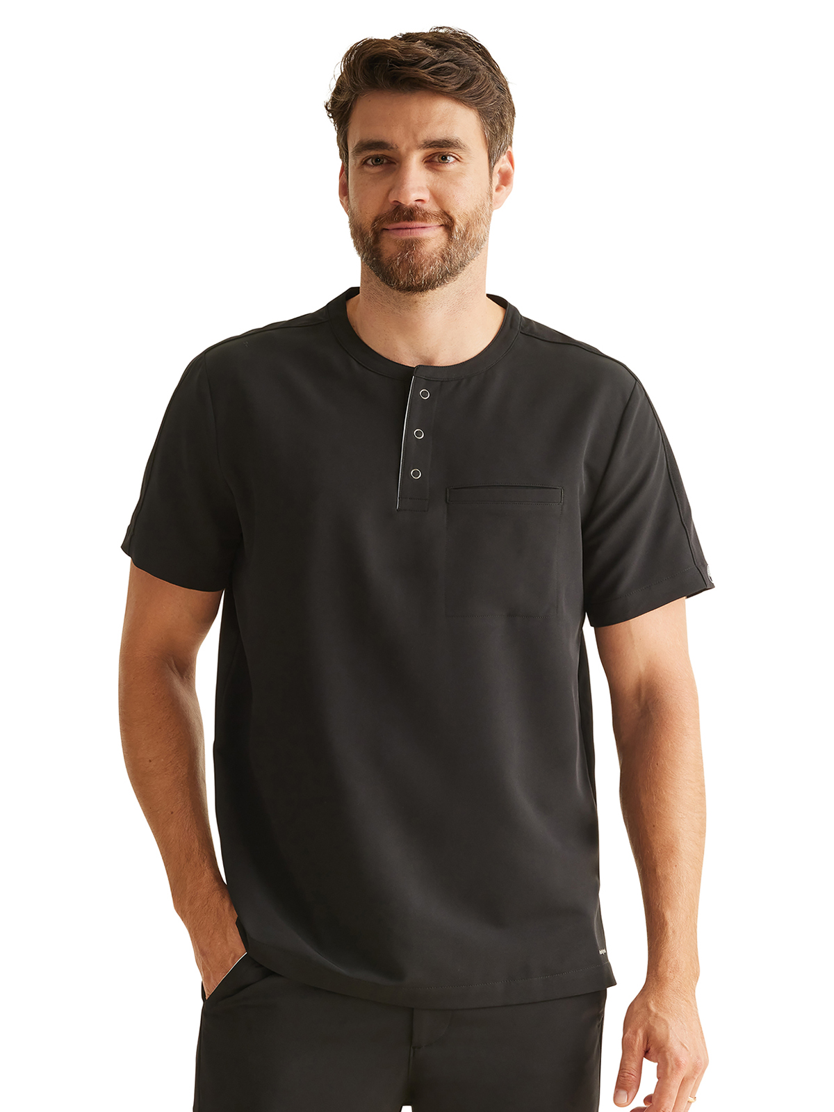 Healing Hands - 360 - Men's 1-Pocket Shane Mandarin Collar Top 2