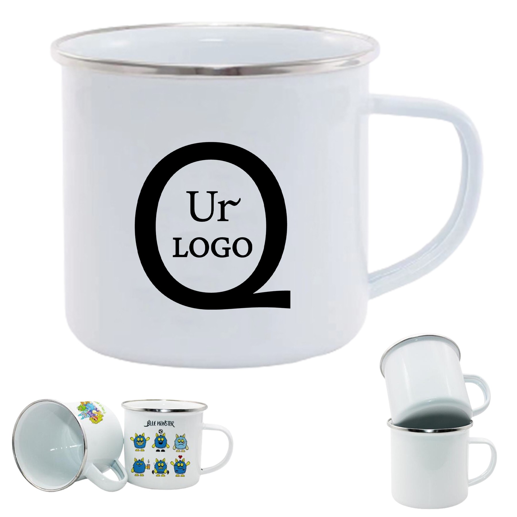 12 Oz. Enamel Camping Coffee Mug