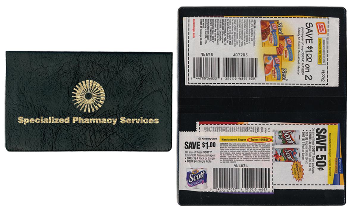 Two Pocket Coupon Case in Executive Vinyl 3