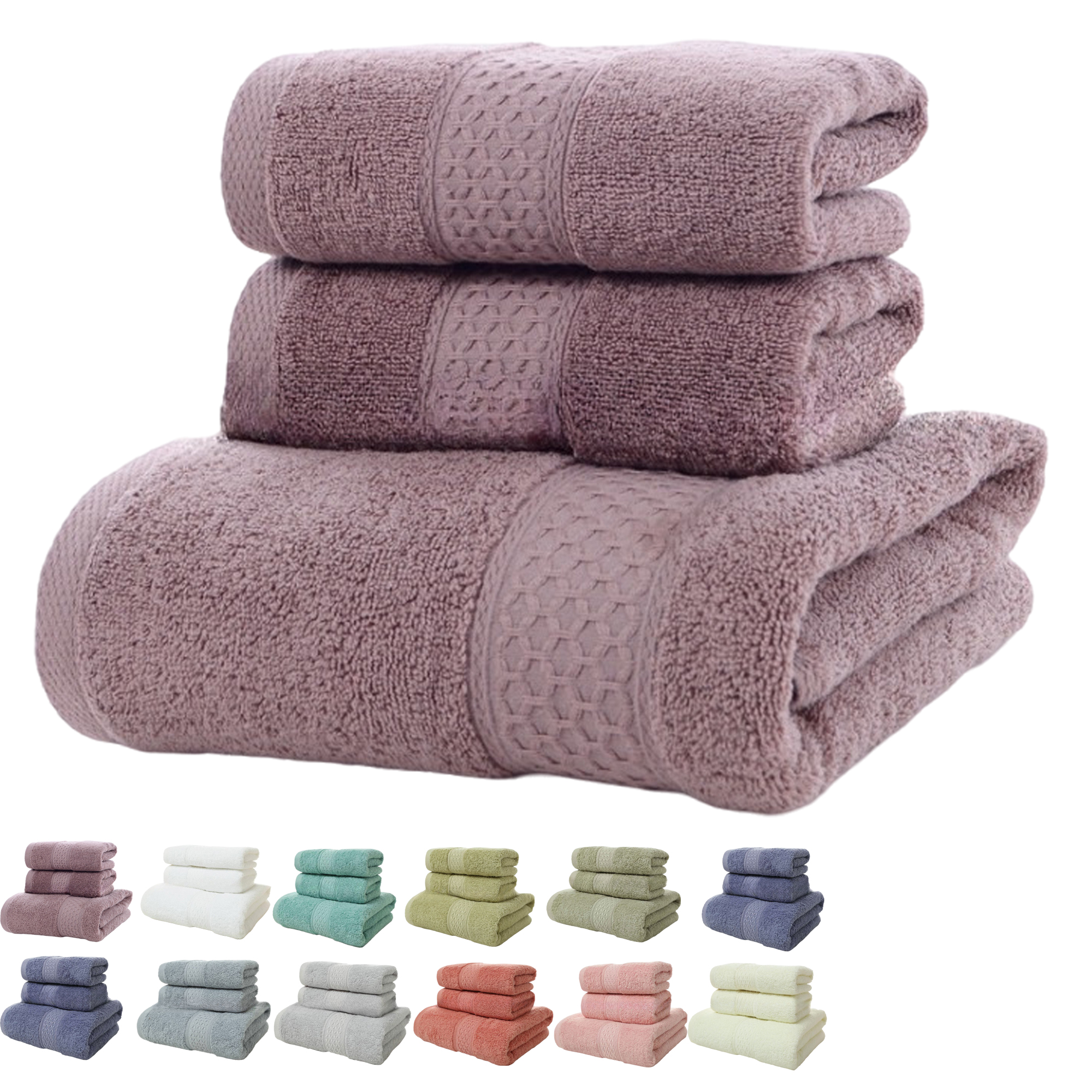 3-Piece Luxury Bath Towel Set 6