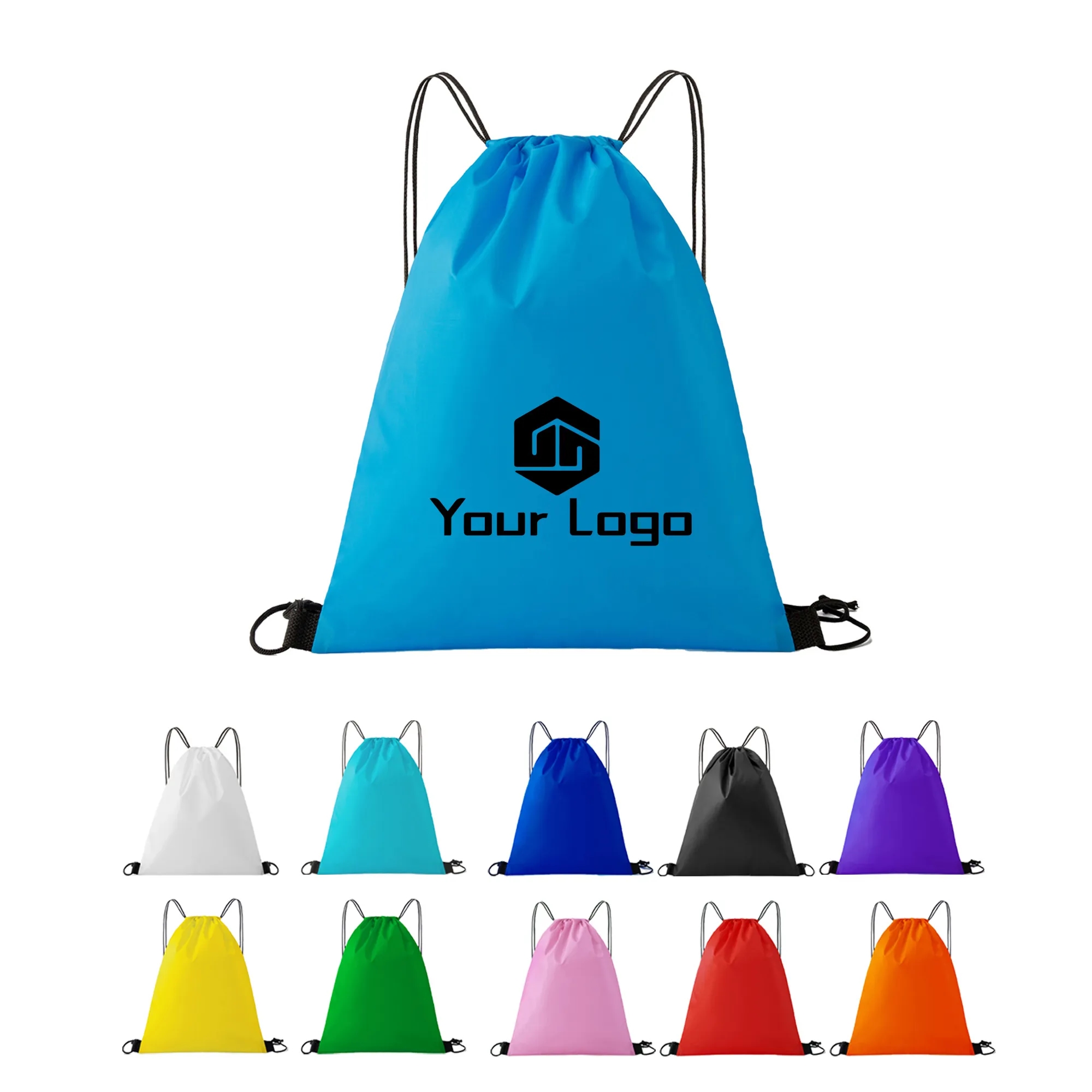 210D Full Color Drawstring Backpack