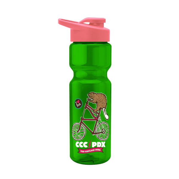 Blazer 28oz Transparent Bike Bottle w/Drink-thru Lid 1230