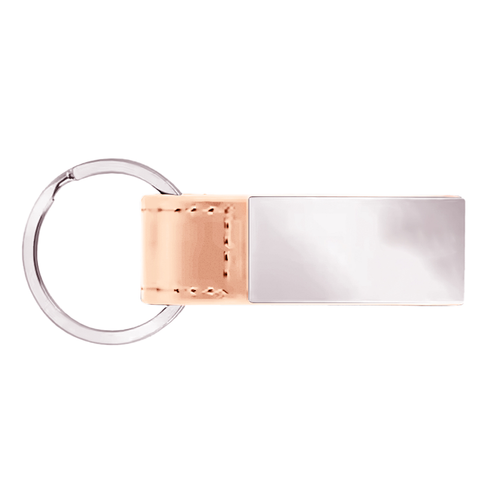 SleekPlate Leather & Metal Key Fob 3