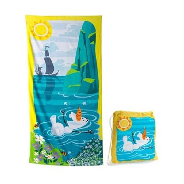 Folding Beach Towel with Drawstring Bag 2