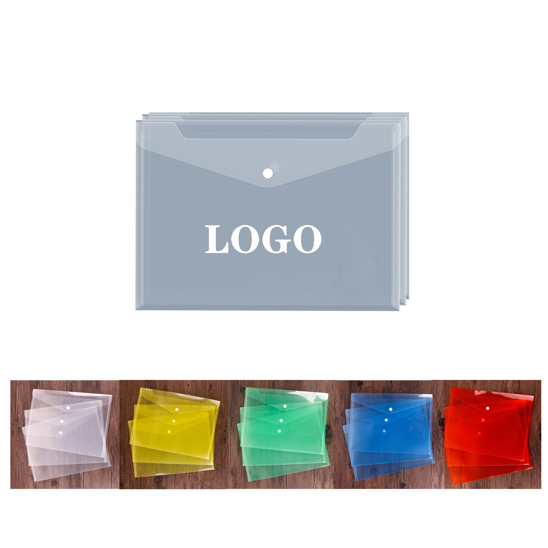 Transparent File Folders With Snap Buttons 3
