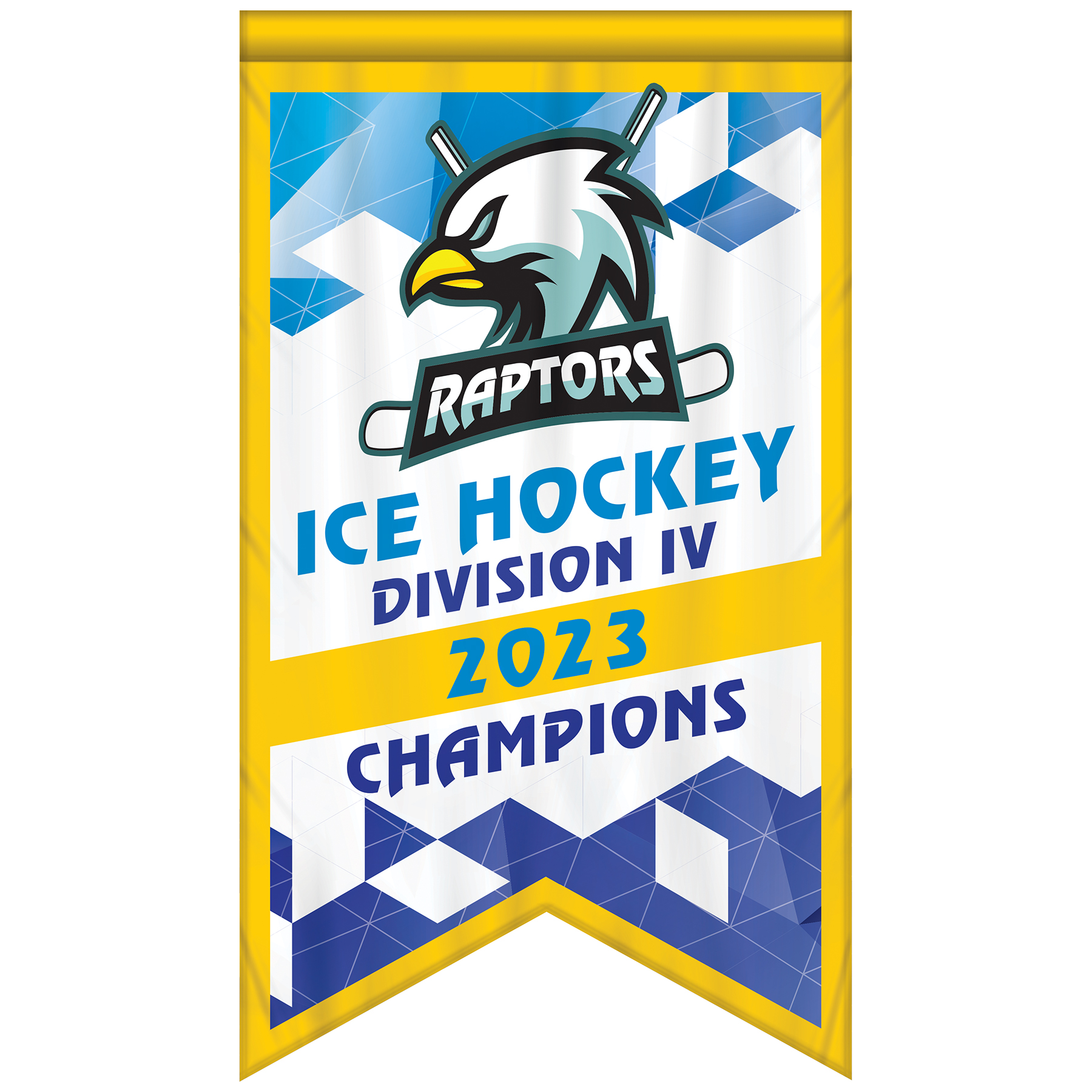 3' x 5' Championship Banner Single Sided Dove Tail Cut 3