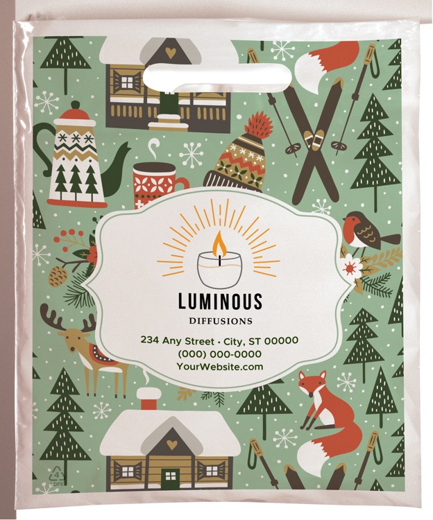 Christmas Scatter Design 4 Plastic Bag (7.5" x 9")