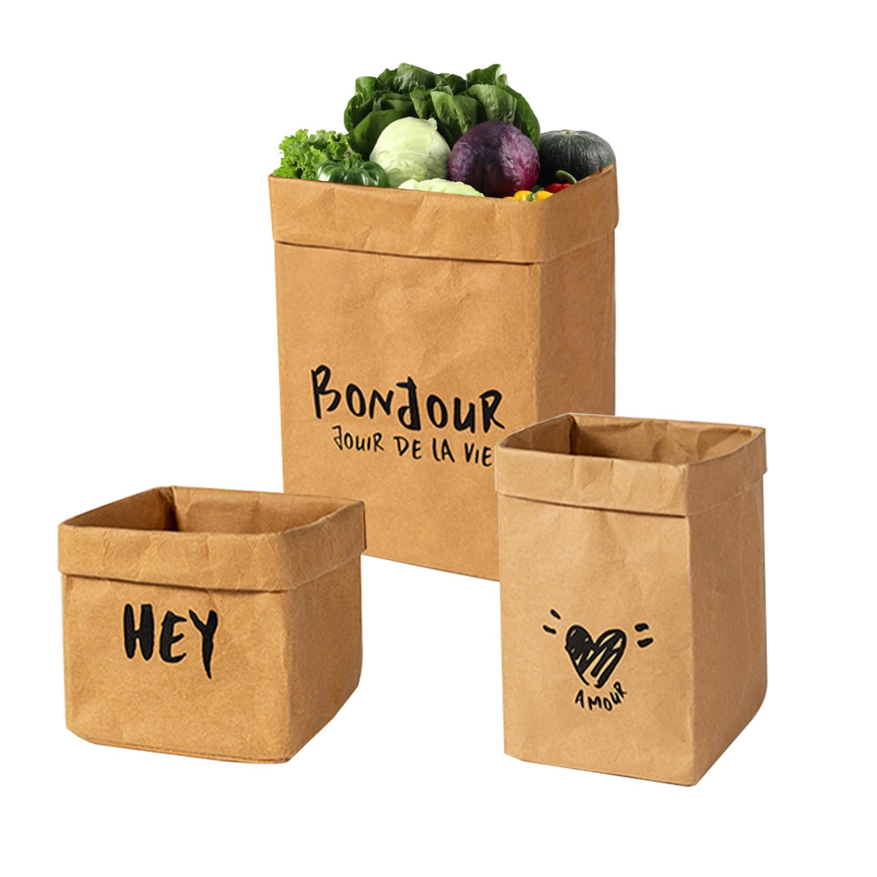 Washable Kraft Paper Bags 1
