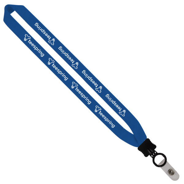 1" Cotton Lanyard with Plastic Clamshell & O-Ring 171