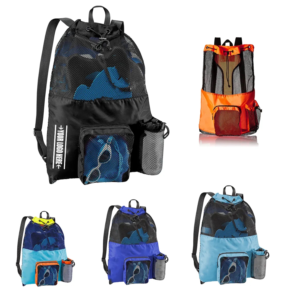 Big Mesh Mummy Backpack for Swim Gym and Workout Gear 2