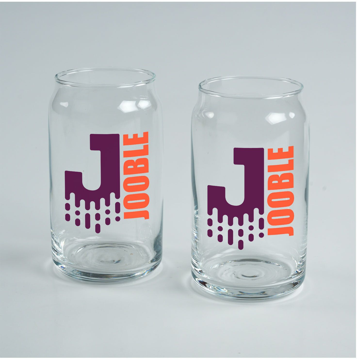 FULL COLOR CAN SHAPE GLASS GIFT SET OF 2