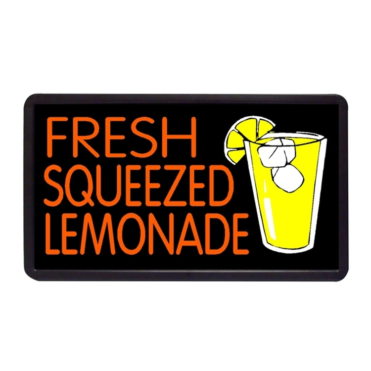 Fresh Squeezed Lemonade 13" x 24" Simulated Neon Sign