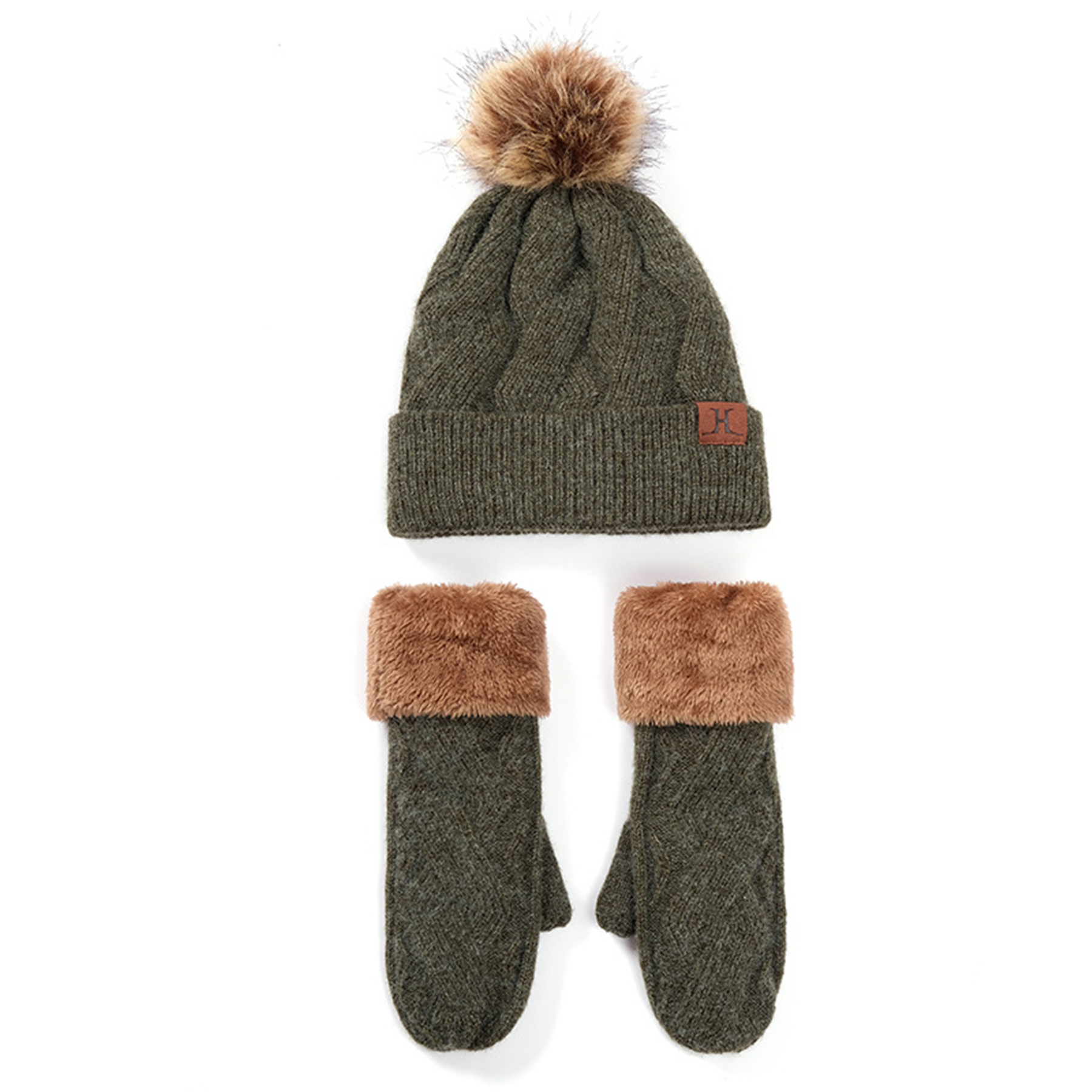 Winter Fashion Outdoor Windproof Hat Gloves Sets 8