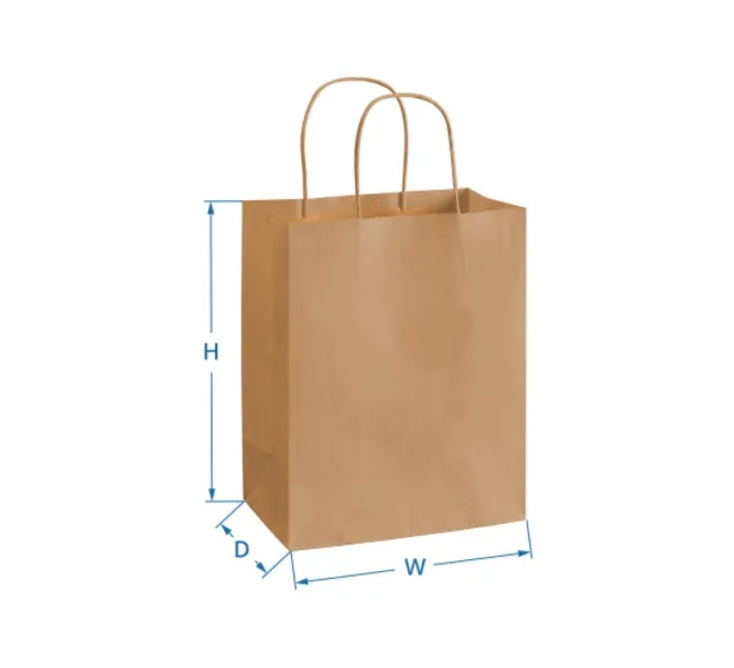 Kraft Paper Shopping Bags - Brown 4