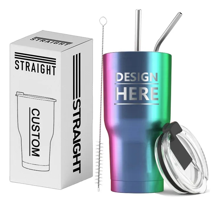 Stainless Steel Insulated Water Bottle with Straws 6