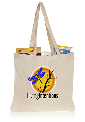 Natural Cotton Tote Bags, custom tote bag with logo imprint 1