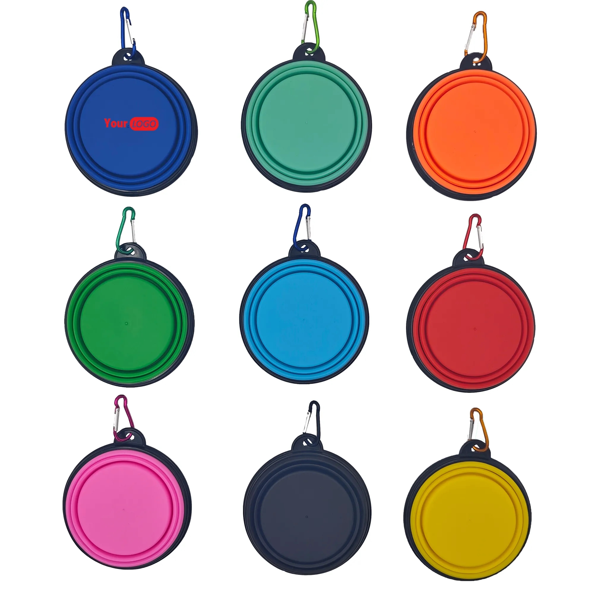 12oz Foldable Pet Bowl with Carabiner 2