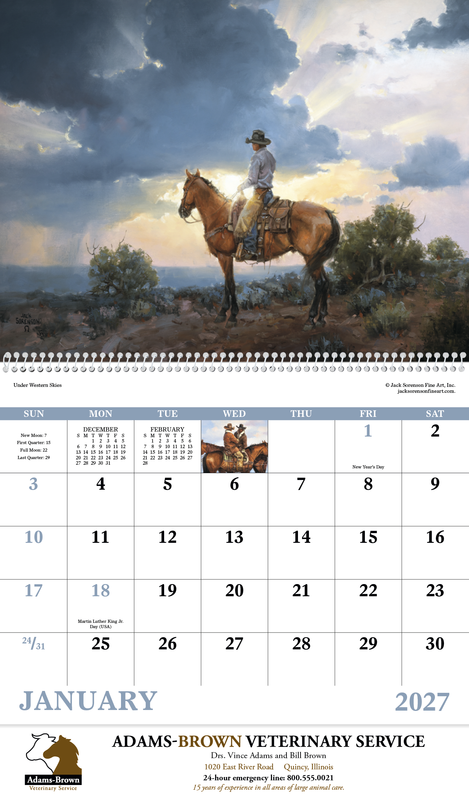 Good Value™ Western Frontier - Spiral Calendar 48