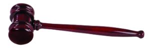 10" Rosewood Piano Finish Gavel 1