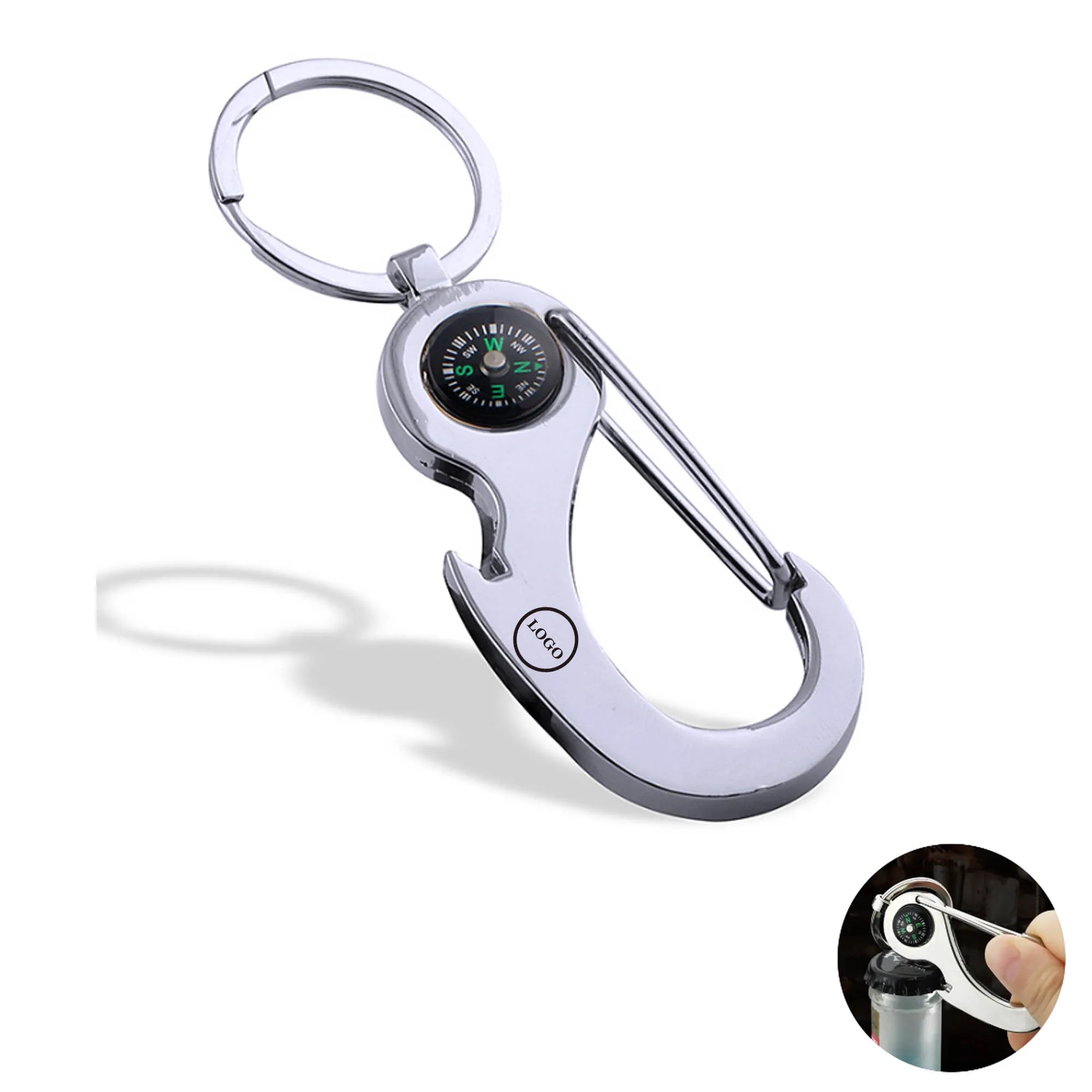 Multifunction Compass Key Chains Bottle Opener 2