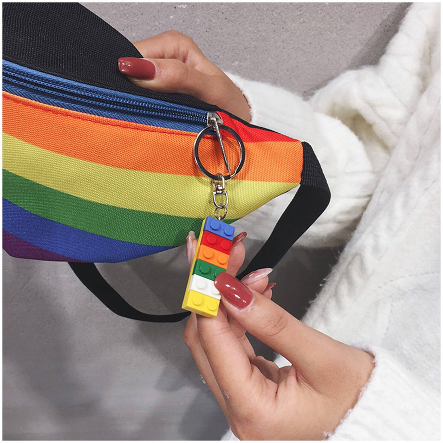 LGBT Rainbow Fanny Pack Gay Pride Waist Bag Strip Chest 6