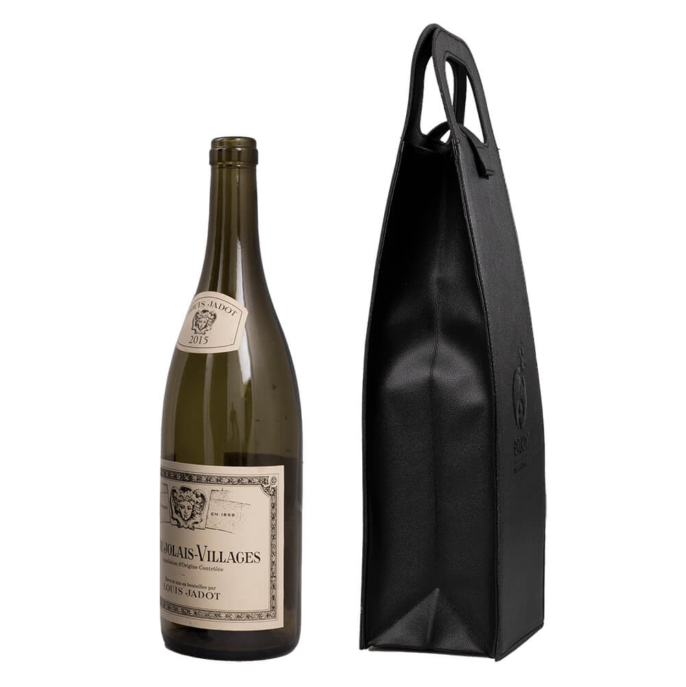 Vegan Leather Wine Bottle Tote