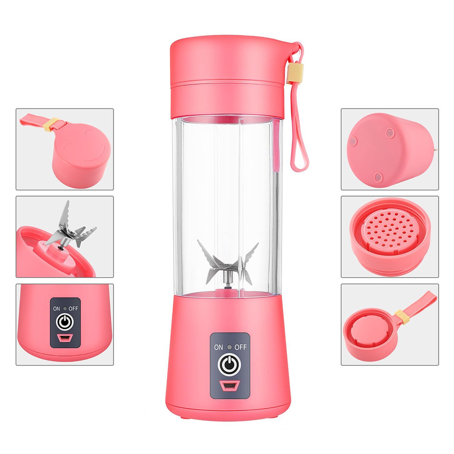 2,000 mAh 7.4V Motor USB Rechargeable Smoothie Blender