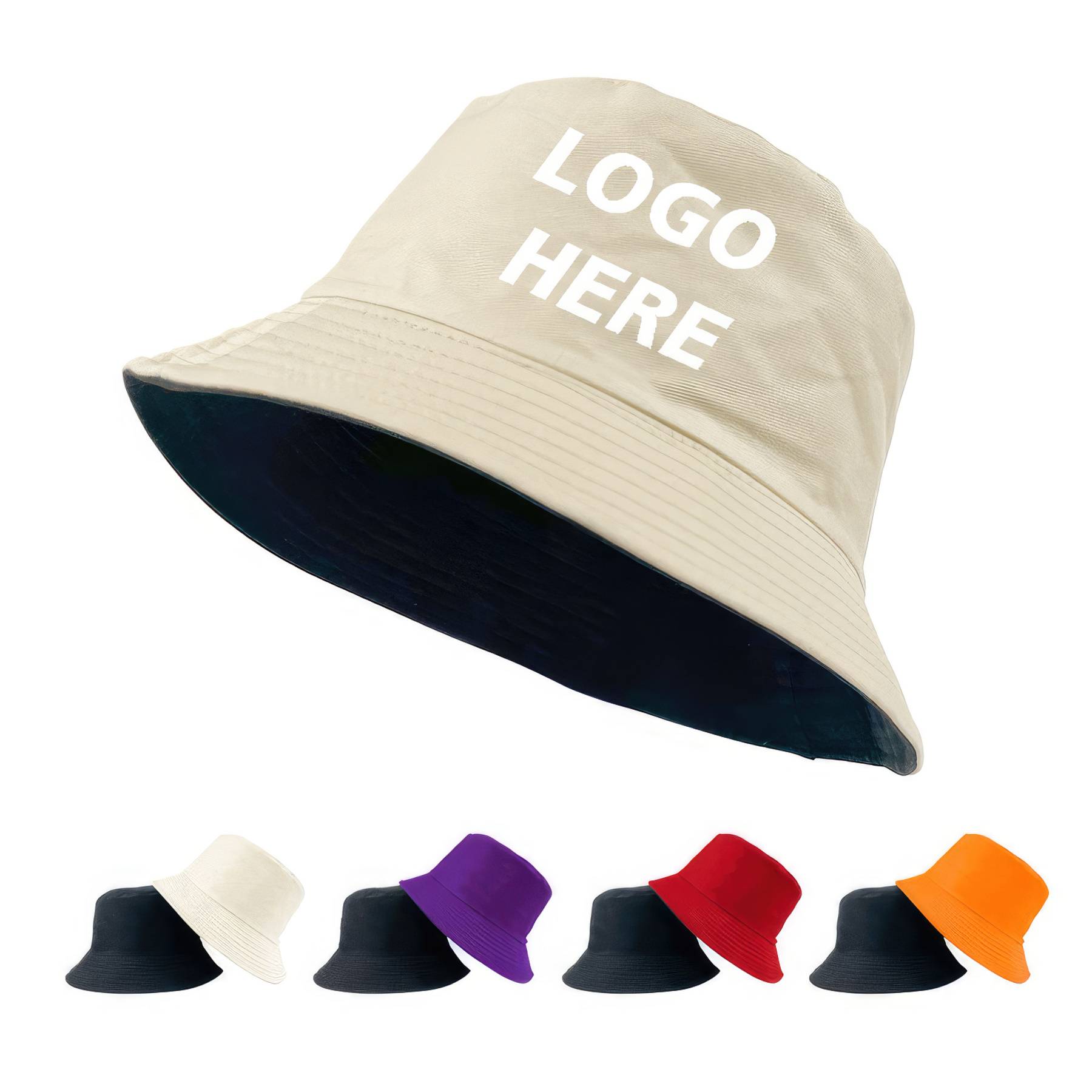 Custom Cotton Double-Side-Wear Reversible Bucket Hat 2