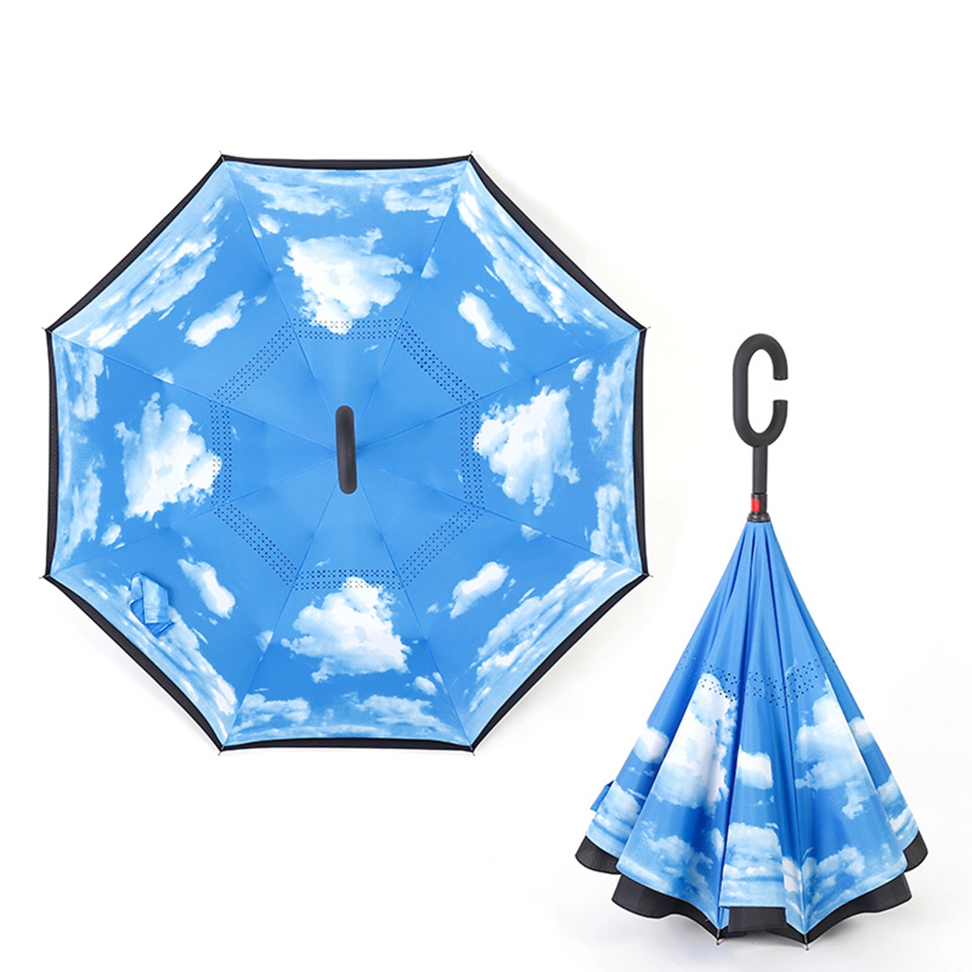 48" Arc Reverse Umbrella with C-Shaped Handle 6