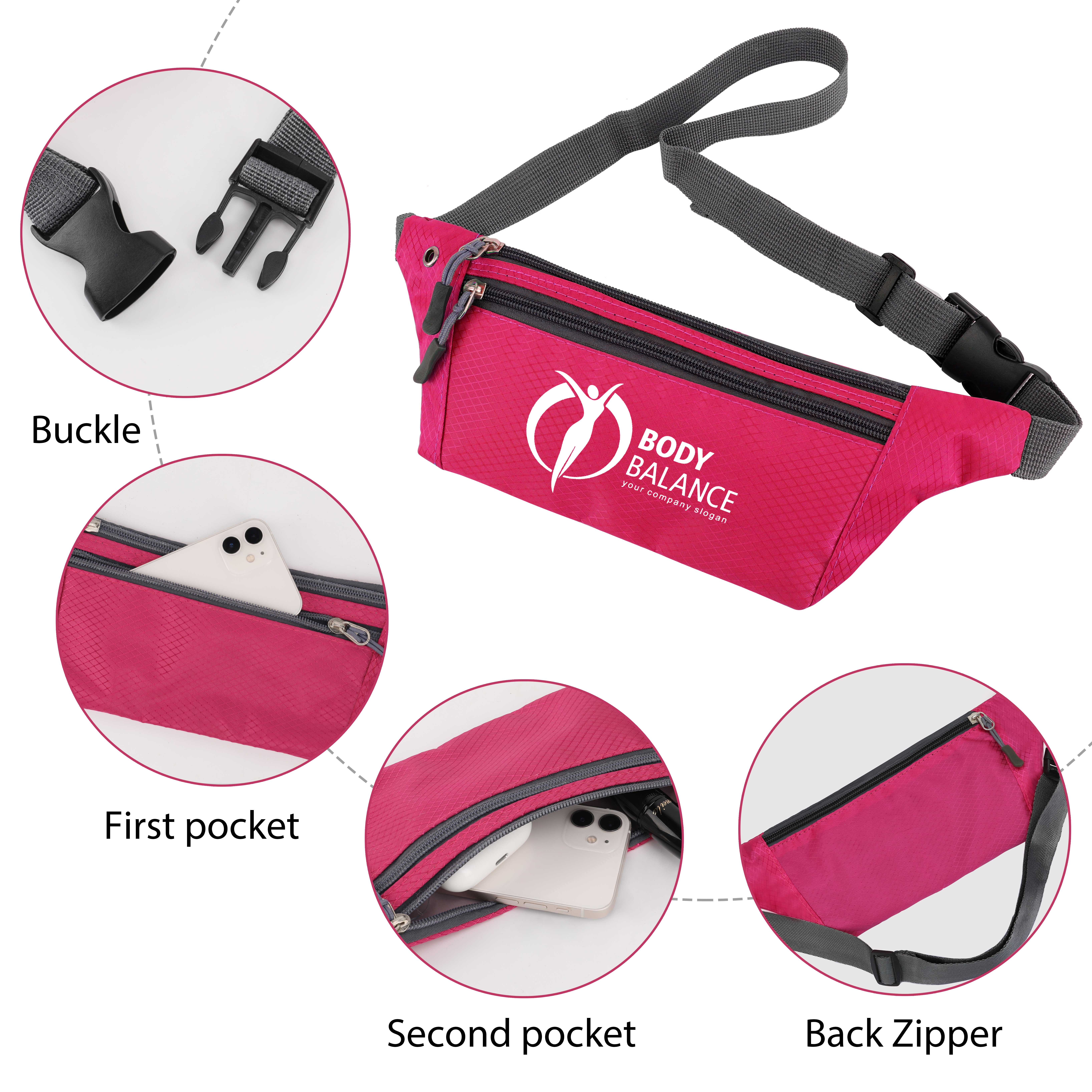 3 Zippered Running Belt Bag 6