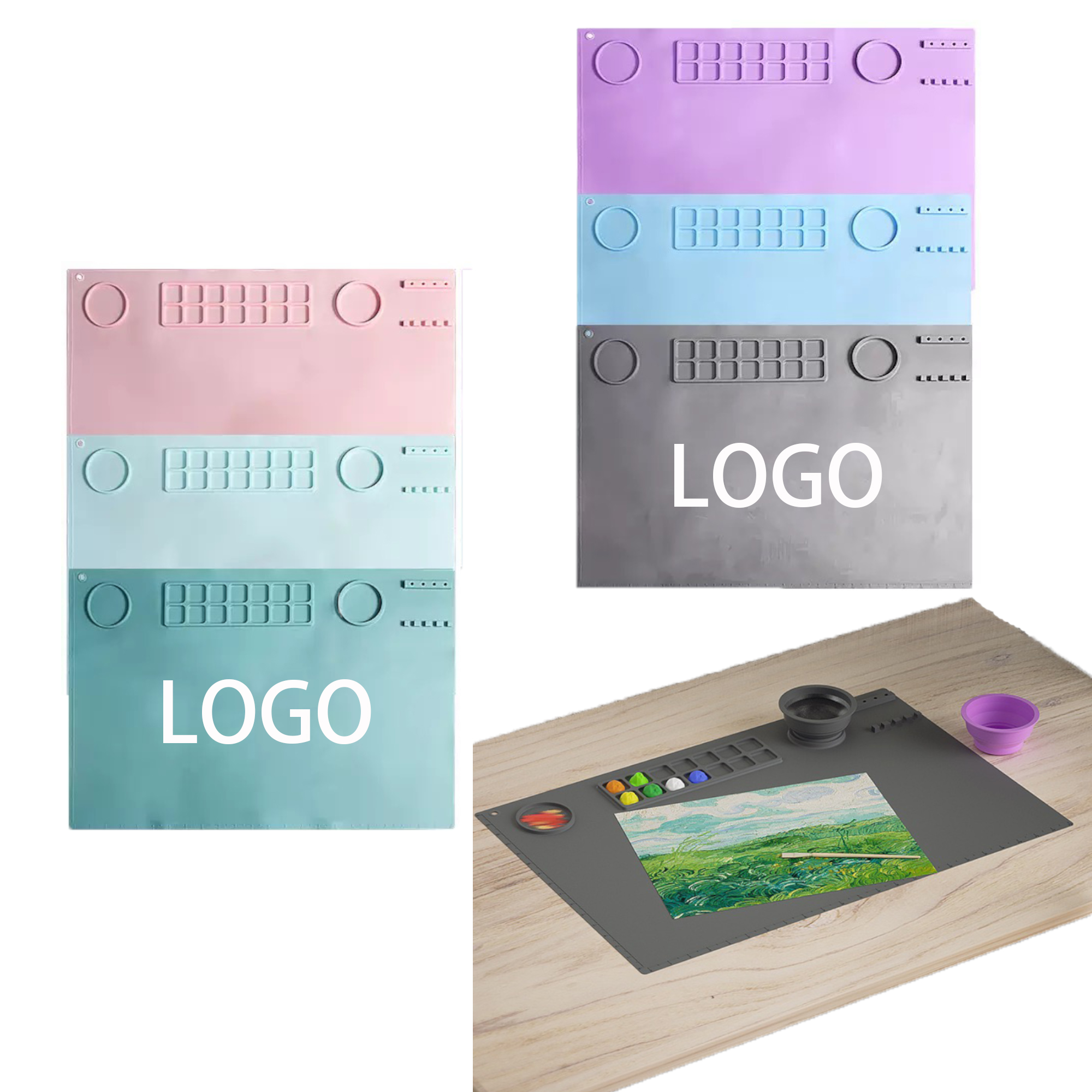Silicone Art Painting Graffiti Oil Painting Pad Palette 2